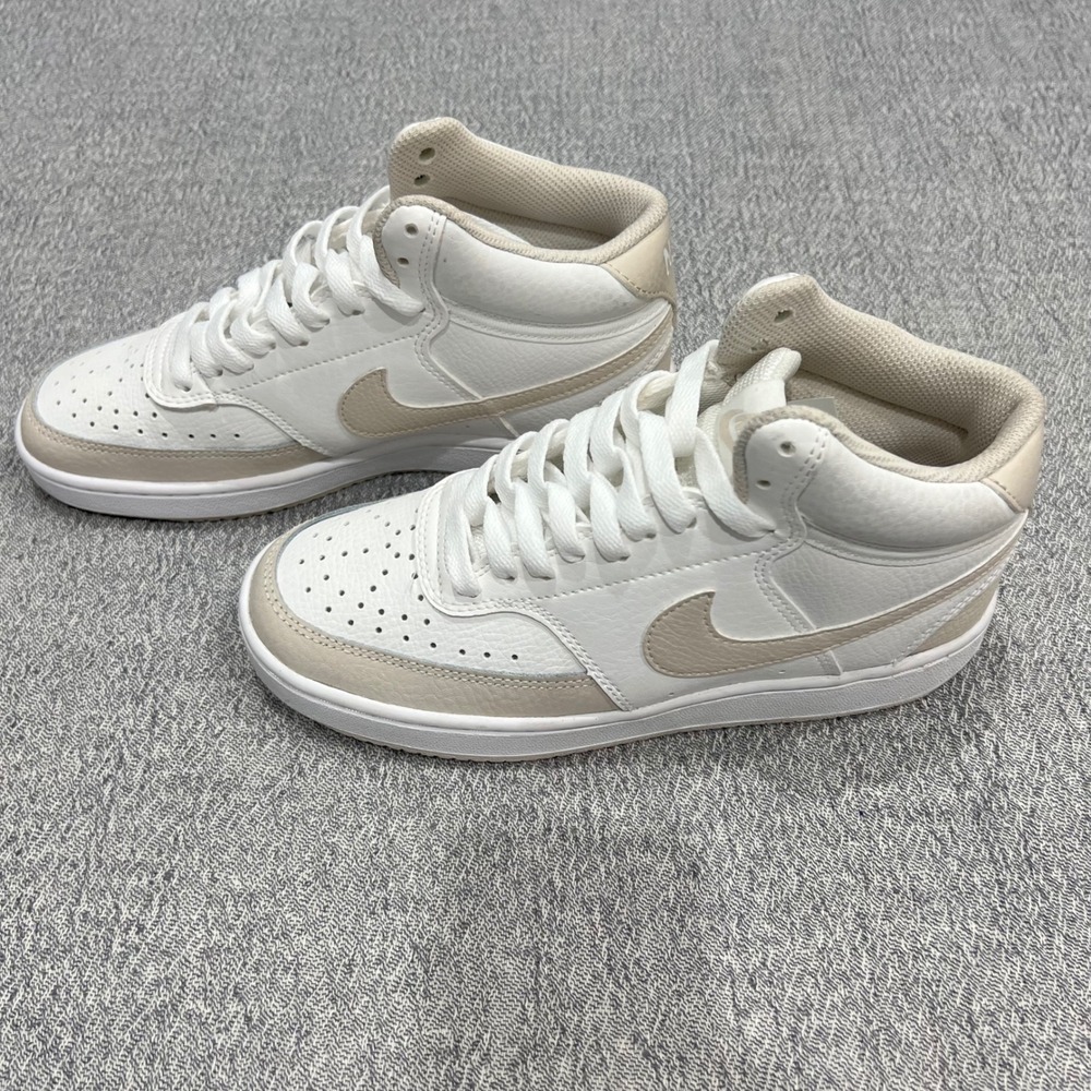 Nike Court Vision Mid White Light Orewood Brown Women Size 7 CD5436-106 Sneakers - Picture 3 of 9